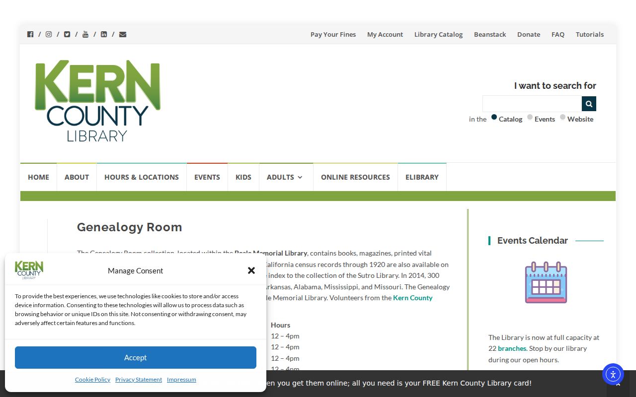 Kern County people directories Genealogy Room collection